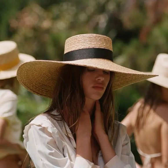 Lena Vie Boutique Accessories - Lena Vie | The Daphne Summer Wide Brim Natural Sun Hat